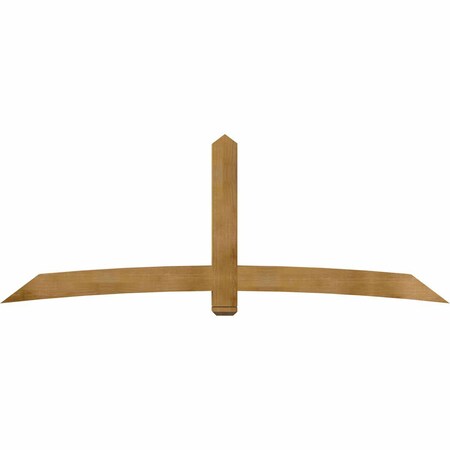 Ekena Millwork Bellingham Rough Sawn Timber Gable Bracket, Western Red Cedar, 108"W x 40"H x 6"D x 6"F, 9/12 Pitch GBW108X40X0606BEL00RWR